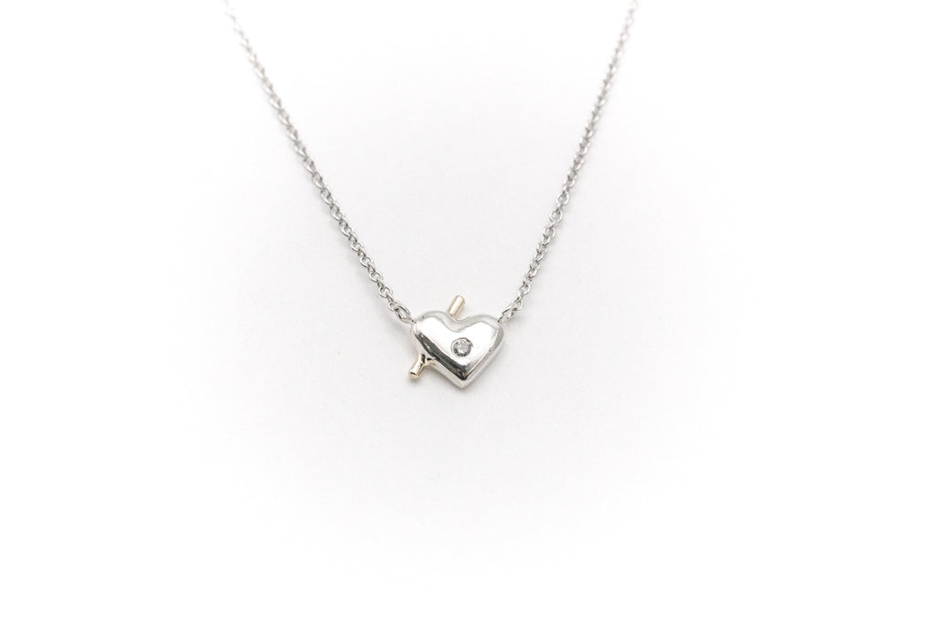 Heart and Arrow Pendant Necklace